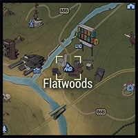 Location of Flatwoods on the Map