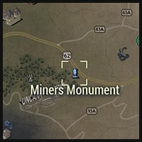 Miner's Monument - Map Location
